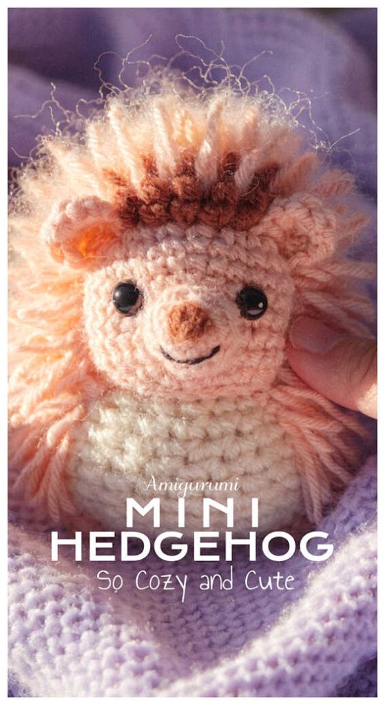 mini hedgehog amigurumi crochet fluffy plush adorable project idea