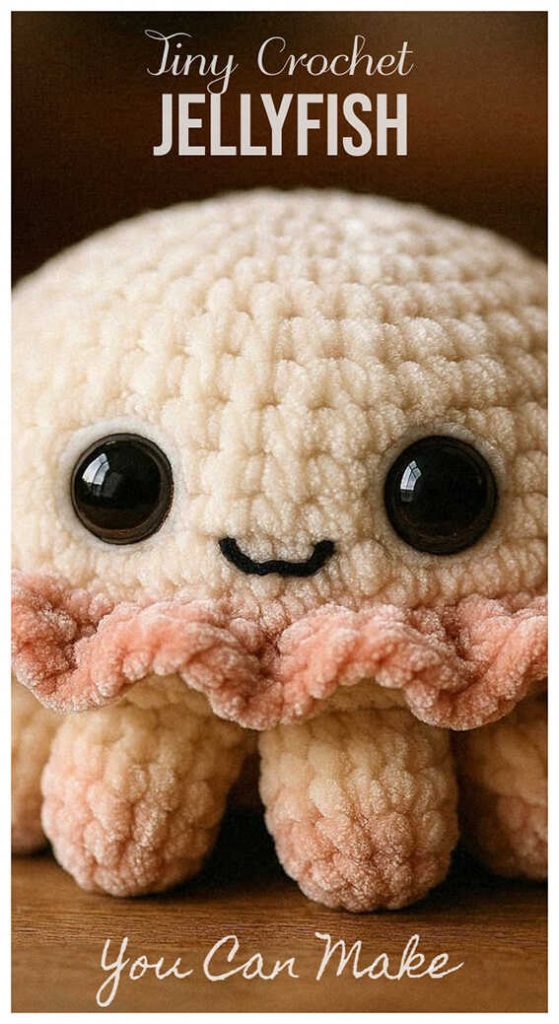 tiny crochet jellyfish amigurumi cute plush you can make this idea