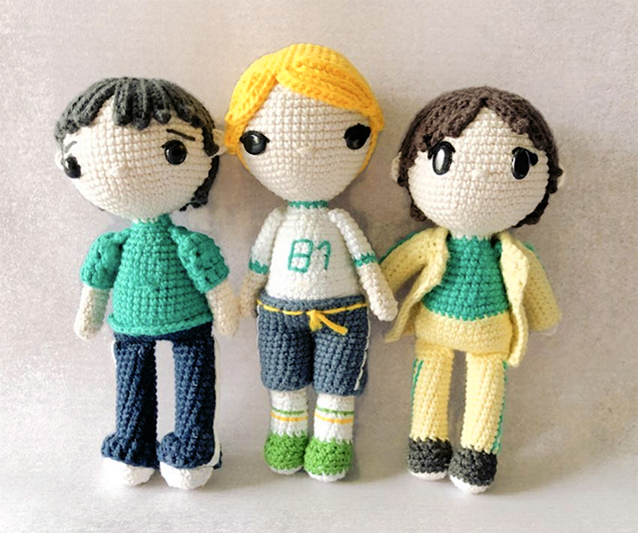 kpop amigurumi crochet dolls set cute plush toys free pattern