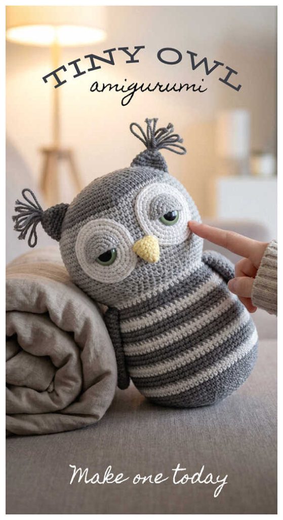 tiny owl amigurumi crochet cute plush make one today idea