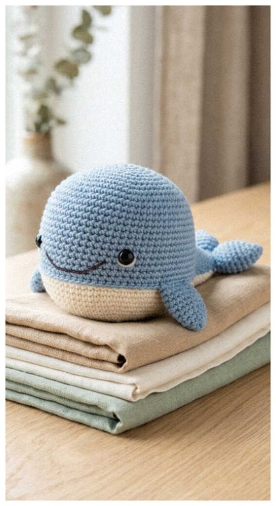 small whale amigurumi crochet perfect soft toy for gifts and home decor