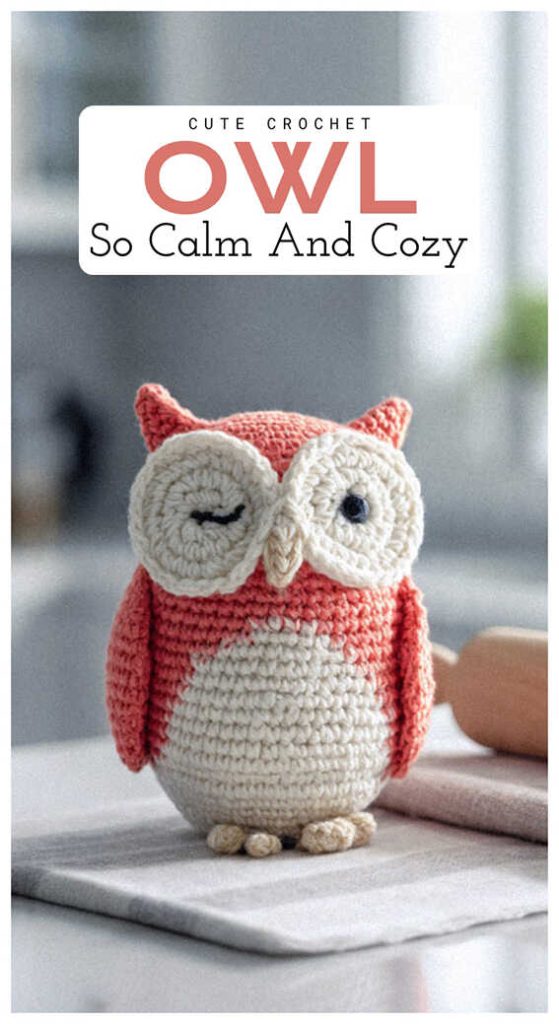 cute crochet owl amigurumi cozy plush calm and cozy idea