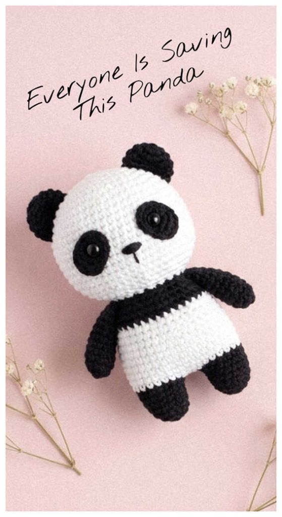 cute panda amigurumi crochet everyone is saving this plush toy idea