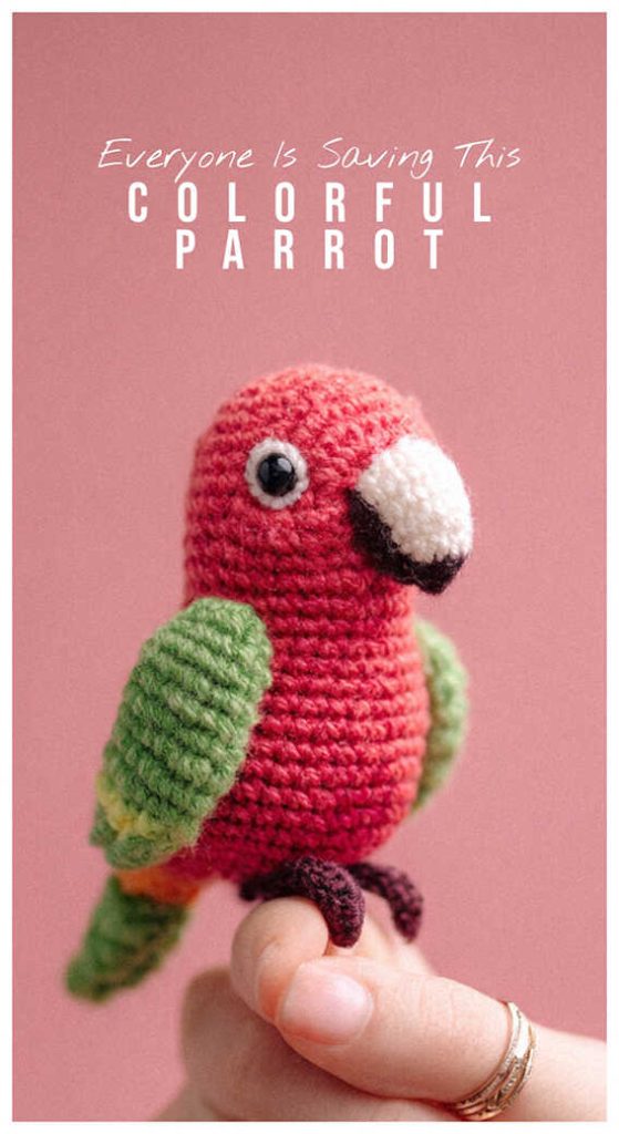 colorful parrot amigurumi crochet cute small bird plush everyone is saving this