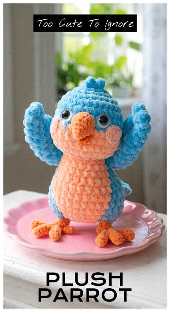 plush parrot amigurumi crochet cute bird too cute to ignore idea