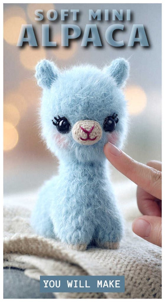 mini alpaca amigurumi crochet blue plush you will make this idea