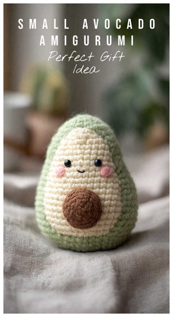 small avocado amigurumi crochet cute plush perfect gift idea