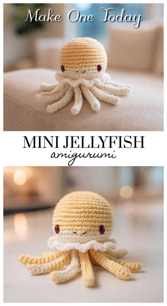 mini jellyfish amigurumi crochet small plush make one today idea