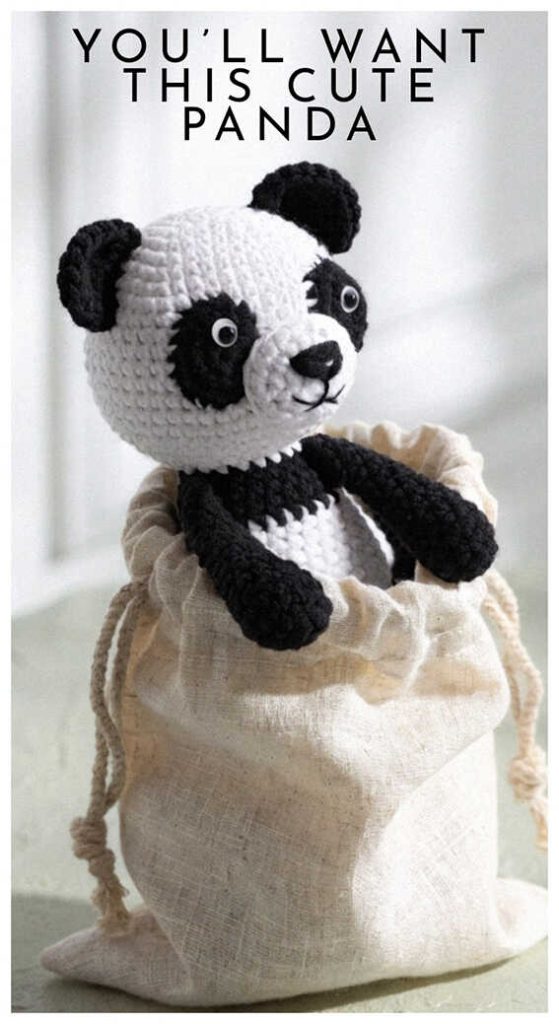 cute panda amigurumi in bag crochet soft plush you will want this