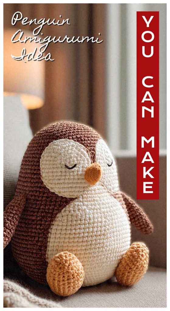 penguin amigurumi crochet plush toy you can make this idea