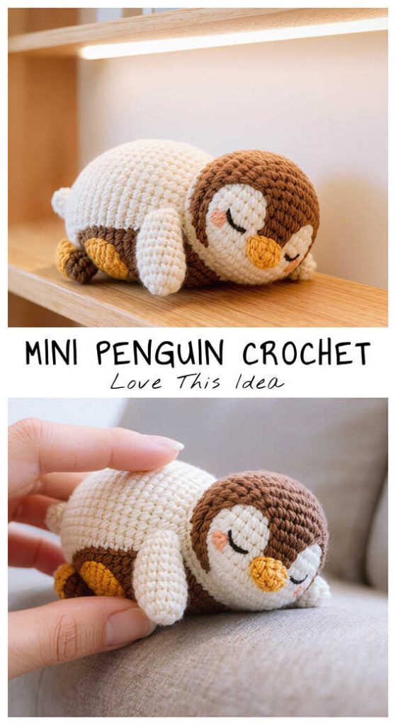 mini penguin amigurumi crochet cute plush love this idea