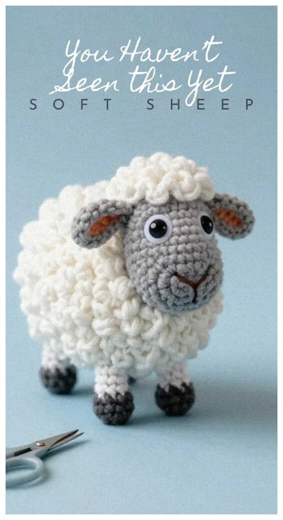 fluffy sheep amigurumi crochet cute plush you havent seen this yet