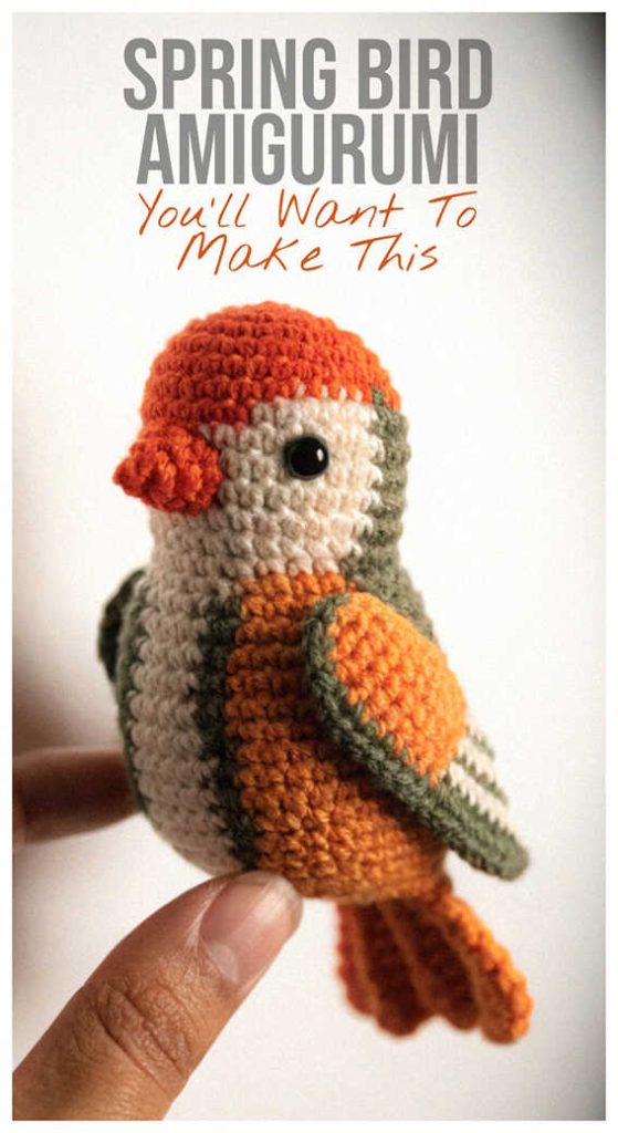 spring bird amigurumi crochet pattern colorful handmade gift idea you will want to make