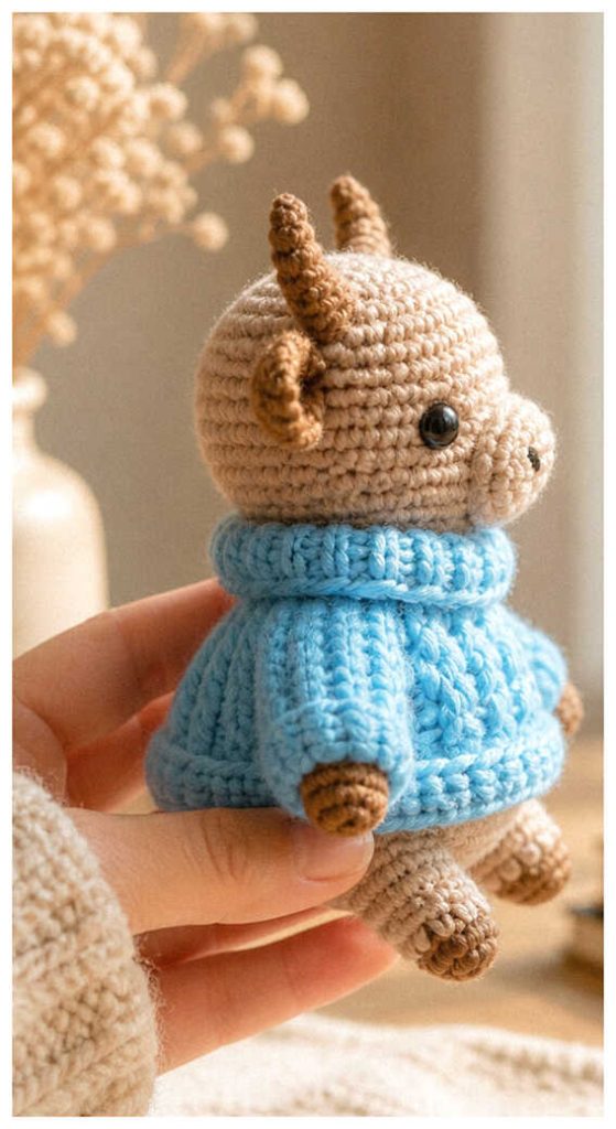 bull amigurumi crochet outfit cute plush handmade idea