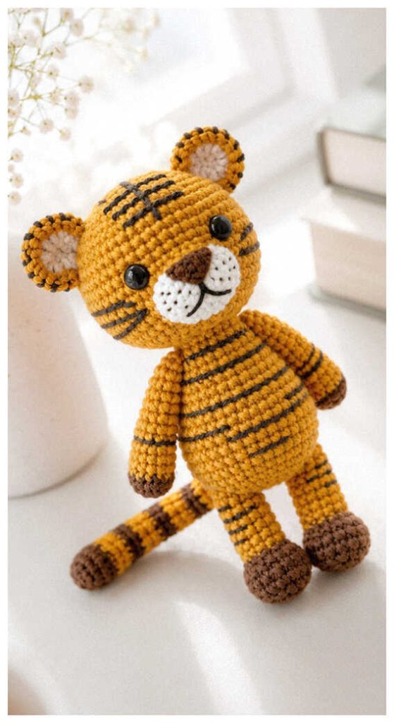 tiger amigurumi doll crochet plush gift idea