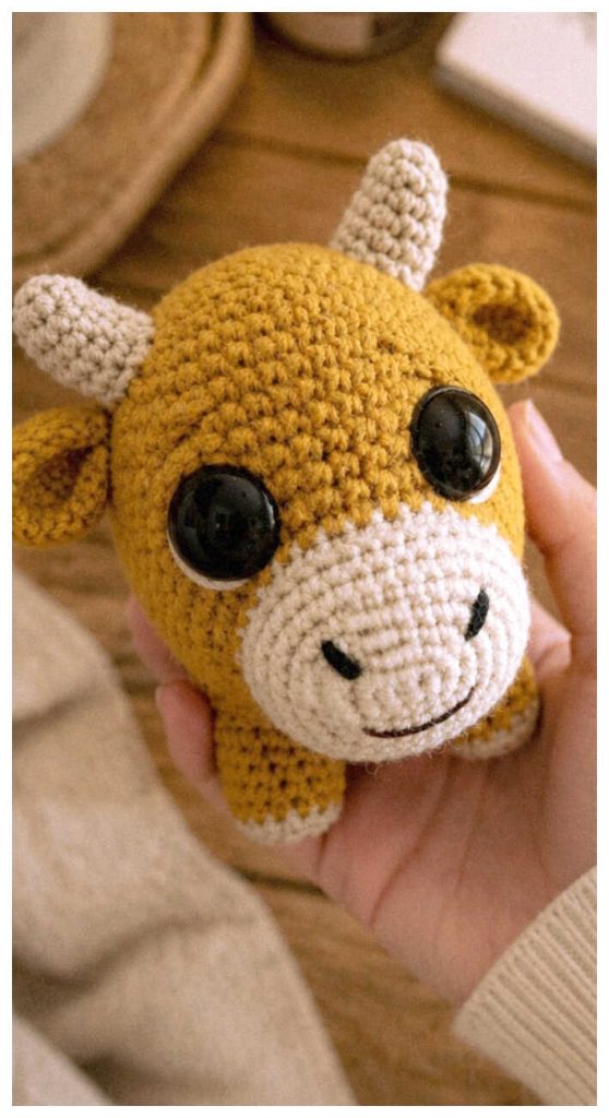 little bull amigurumi crochet soft plush toy idea