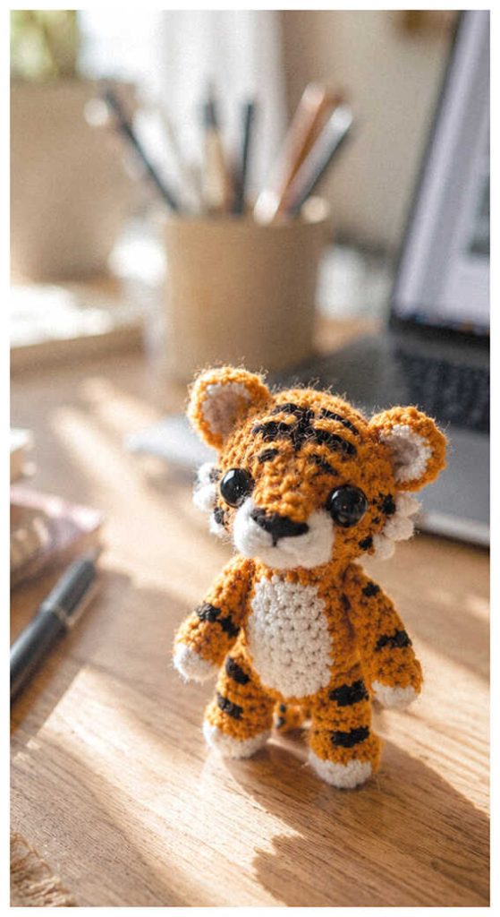 little tiger crochet handmade toy idea