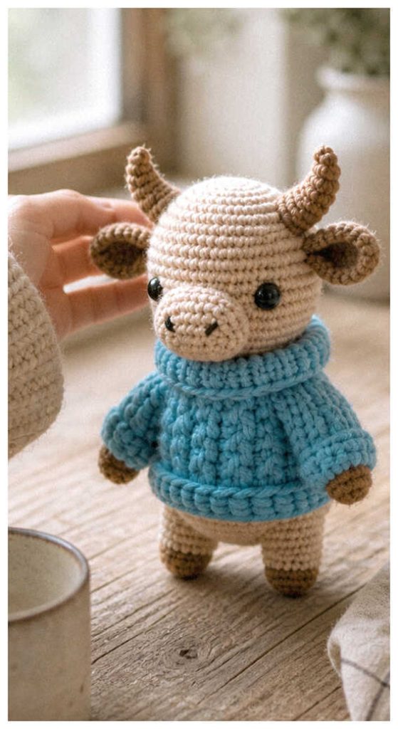 mini bull crochet amigurumi cute small plush idea