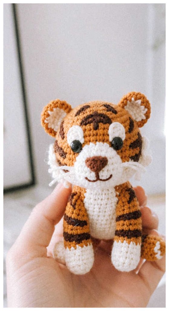 mini tiger crochet cute handmade plush idea