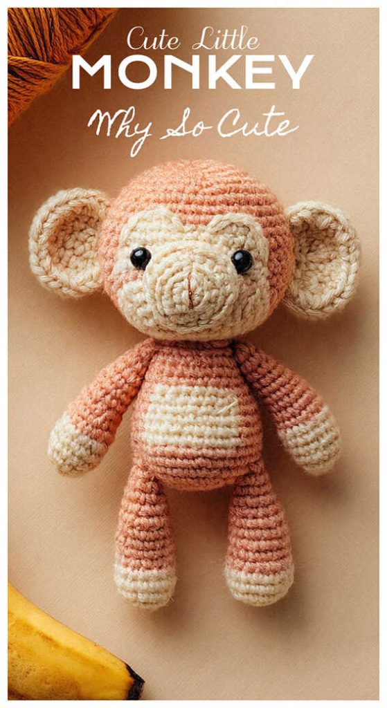 monkey amigurumi crochet doll cute plush handmade gift idea