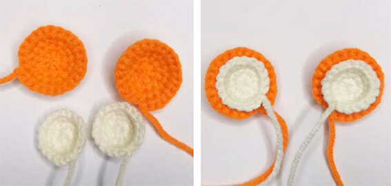 monkey amigurumi crochet ears parts detail step