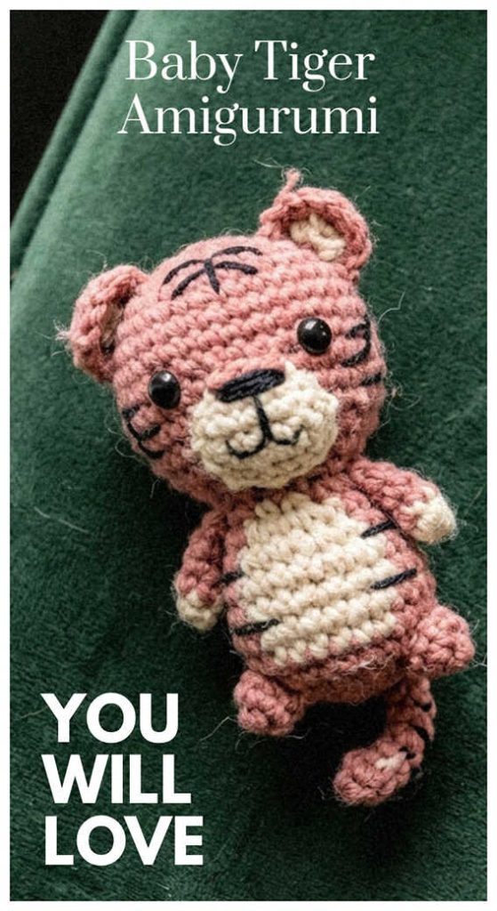 pink tiger amigurumi crochet cute plush handmade toy idea