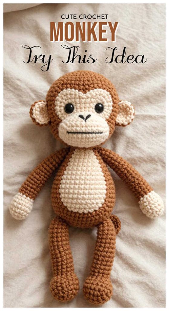 monkey amigurumi crochet doll you will love this cute plush idea