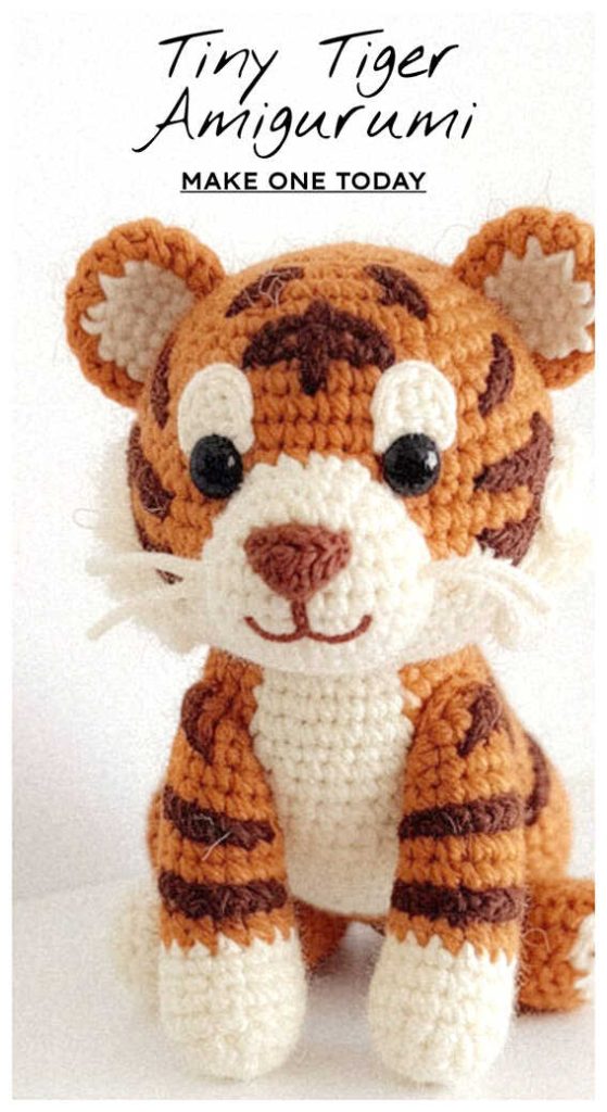 small tiger amigurumi crochet soft toy idea