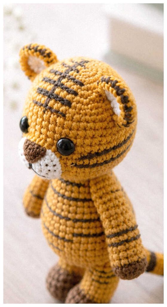 small tiger plush amigurumi crochet soft toy idea
