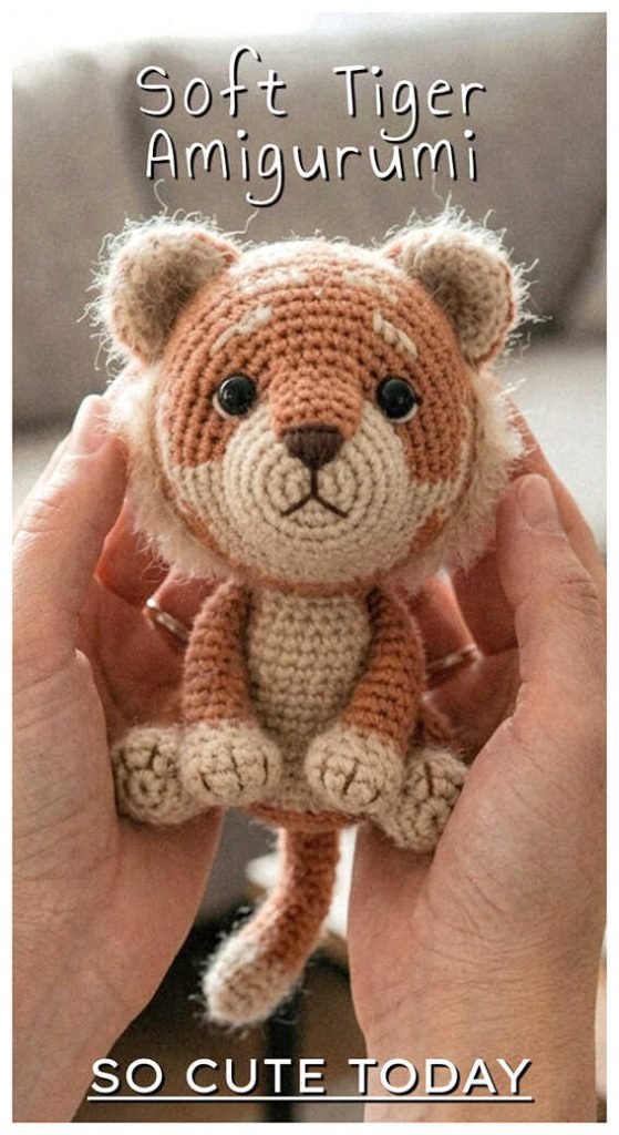 soft tiger amigurumi crochet cozy plush idea