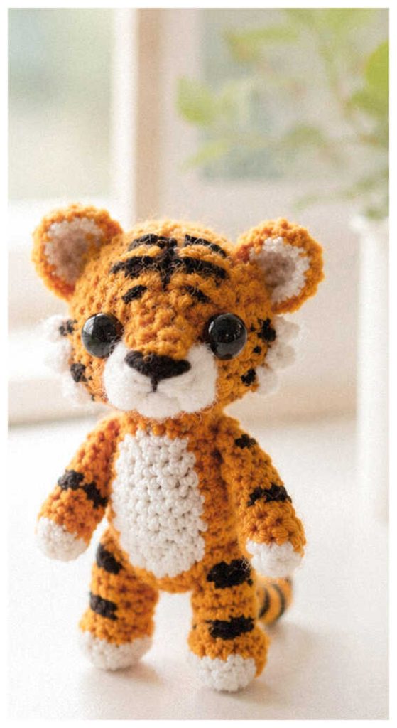 tiger amigurumi doll crochet plush gift idea