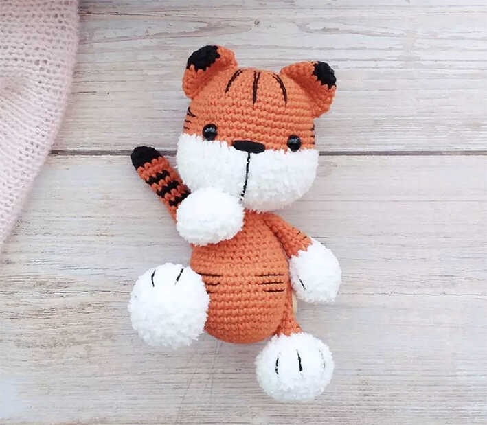tiger amigurumi crochet cute plush toy free pattern