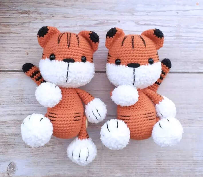 tiger amigurumi crochet plush toys free pattern