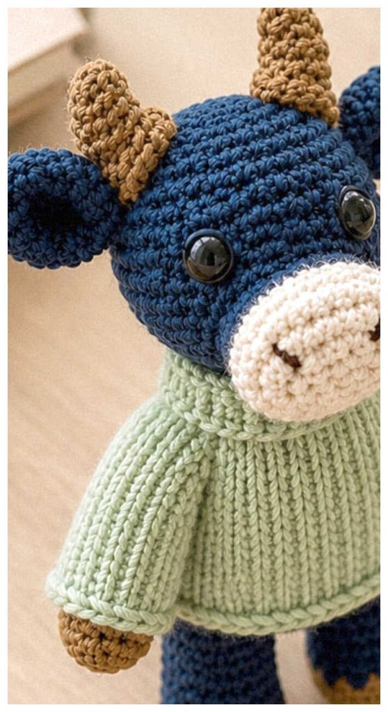 yellow bull amigurumi crochet cute plush toy idea