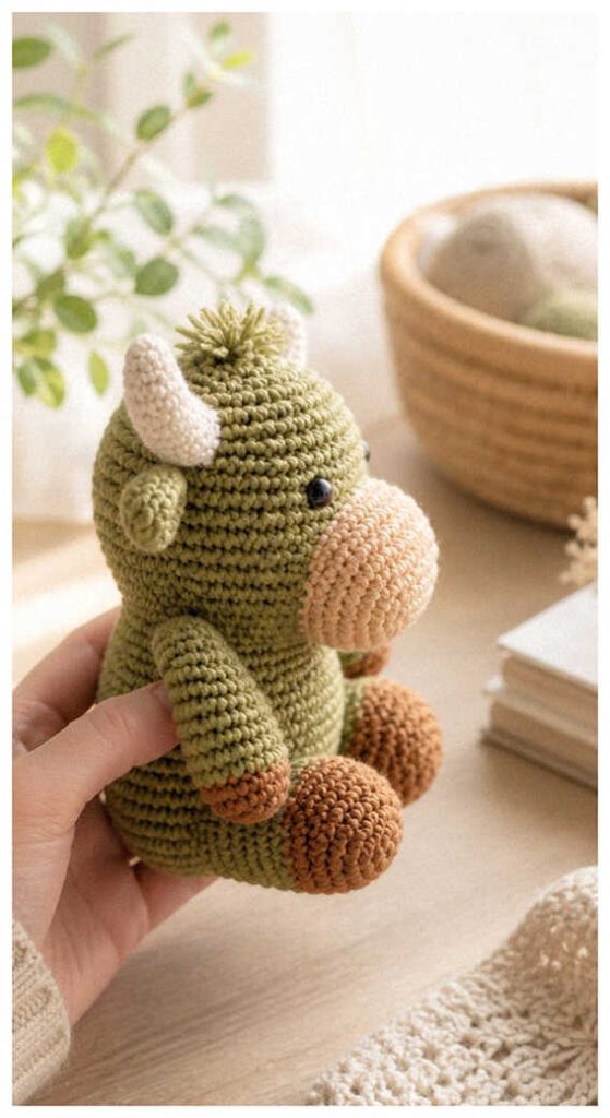 tiny bull crochet amigurumi soft plush toy idea