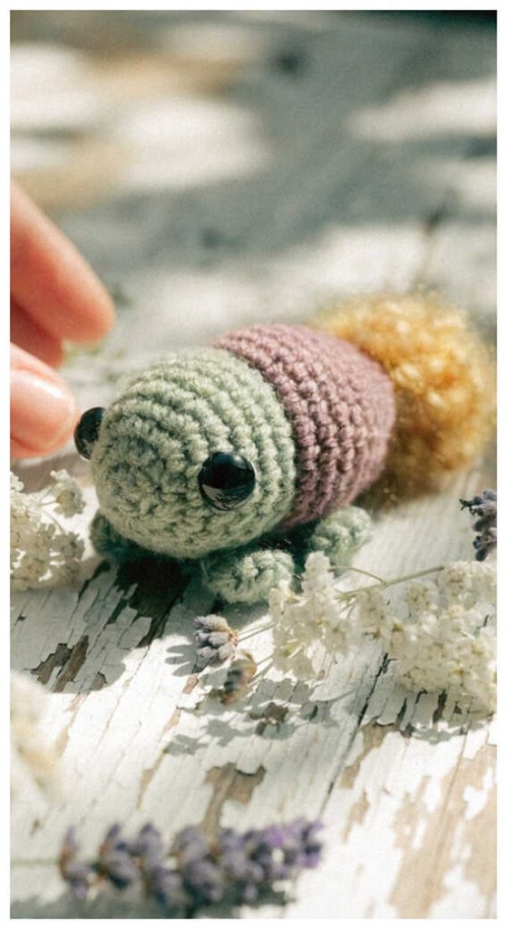 Tiny firefly amigurumi crochet plush toy