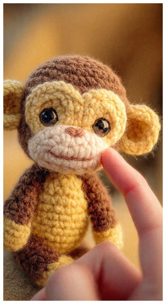 baby monkey amigurumi crochet soft plush cute handmade idea