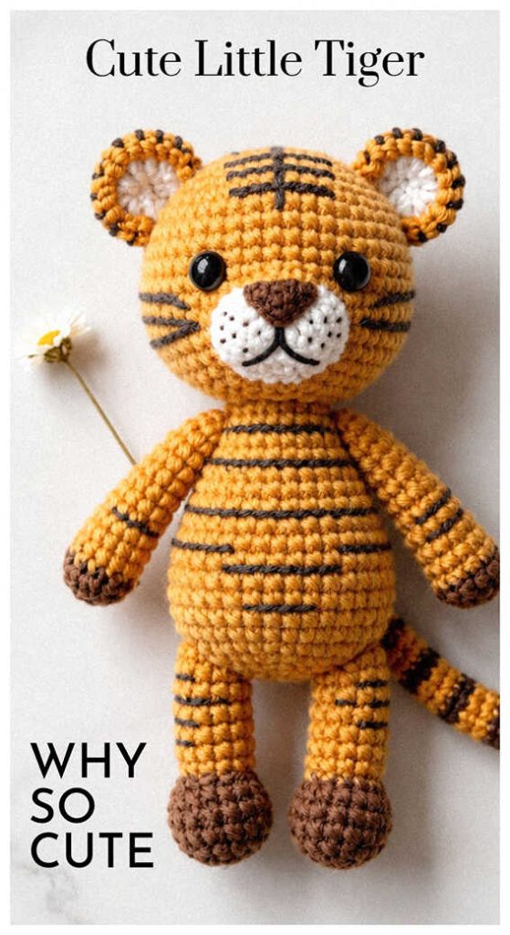 tiger amigurumi doll crochet plush gift idea