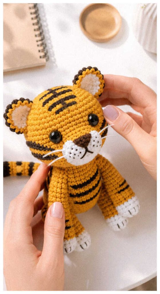 tiny tiger toy amigurumi crochet soft plush idea