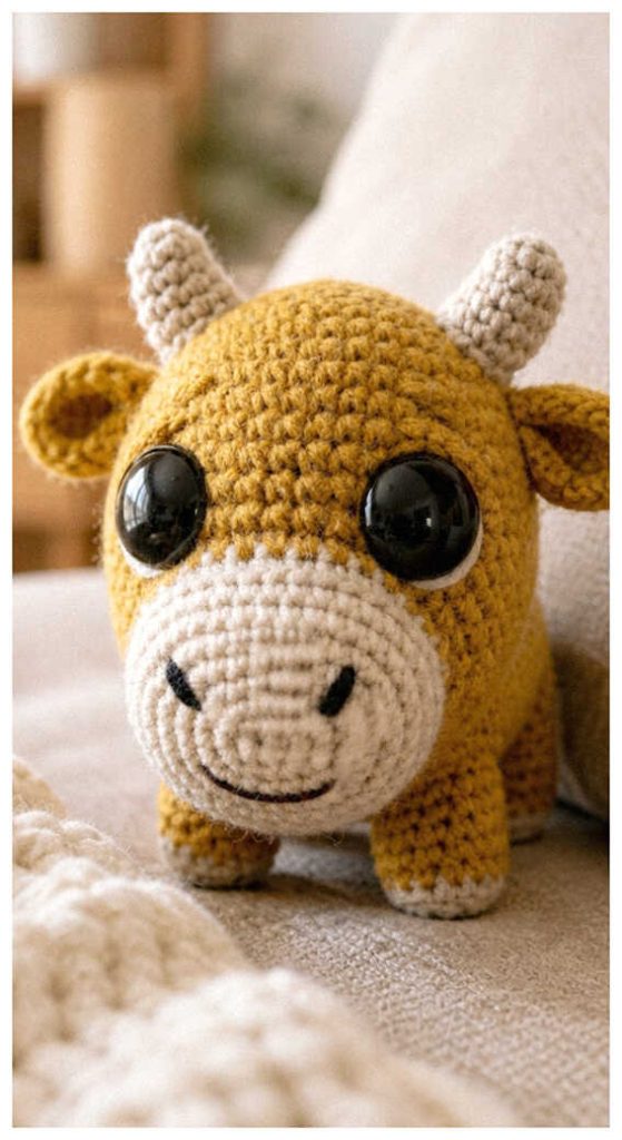 bull amigurumi crochet toy cute plush handmade idea