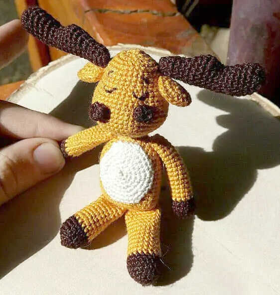 Little moose amigurumi crochet plush toy