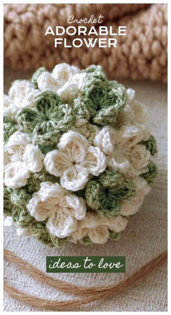 White crochet flower bouquet